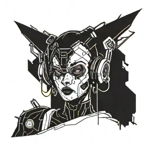 Cyberpunk Style Neon Woman