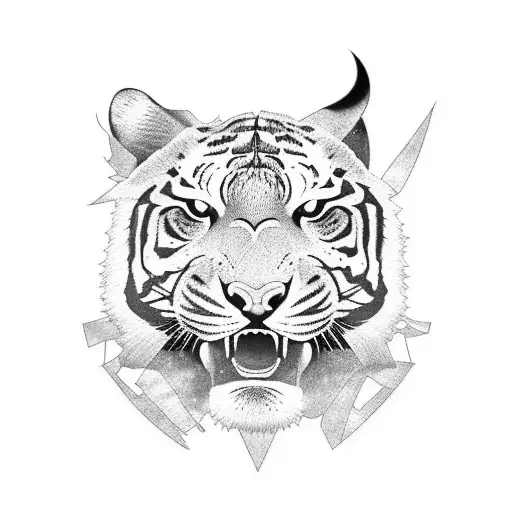 A Fierce Spanish Tiger Wearing A Madrid Soccer Jersey