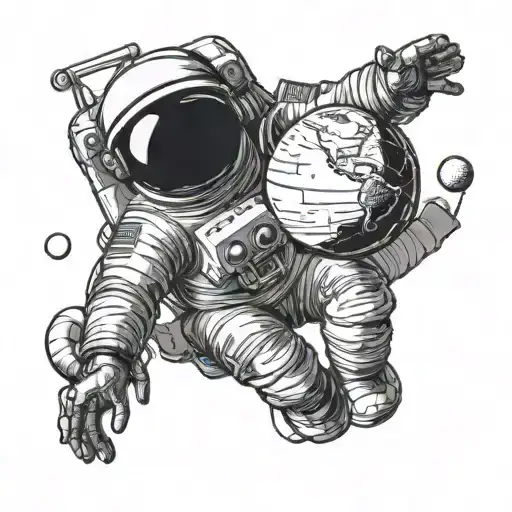 An Astronaut Holding A Planet In His Hands