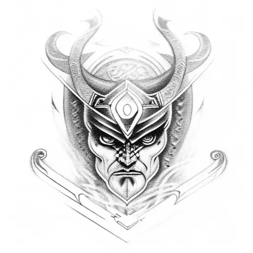 Odin Trihorn With Runes