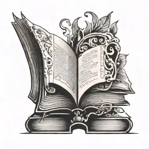 An Open Book With A Semicolon In The Middle