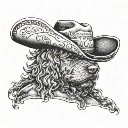 Cockapoo Cowboy Hat
