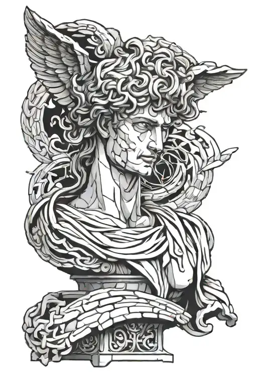 Broken Statue Hermes God