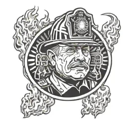 Fire Chief With Embers