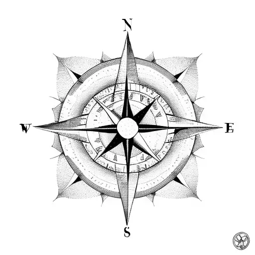 Compass With Trees