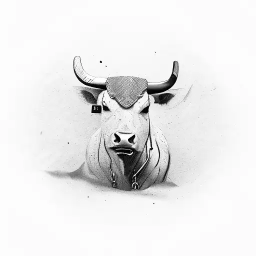 Standing Bull Chained