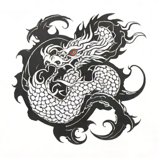 Japan Dragon Curled