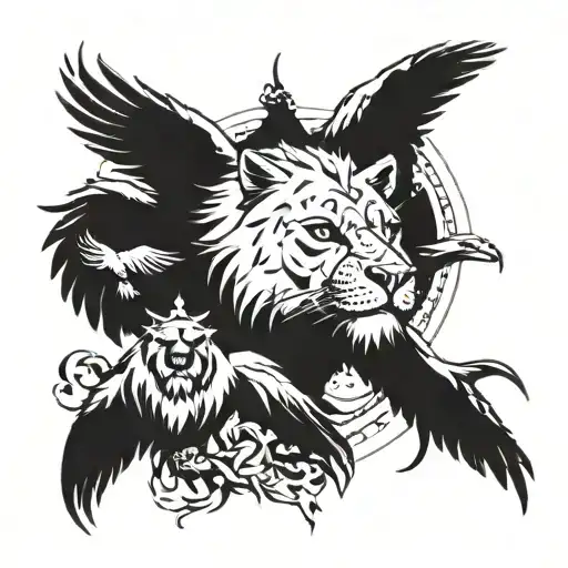 Leo And Panther And Eagle