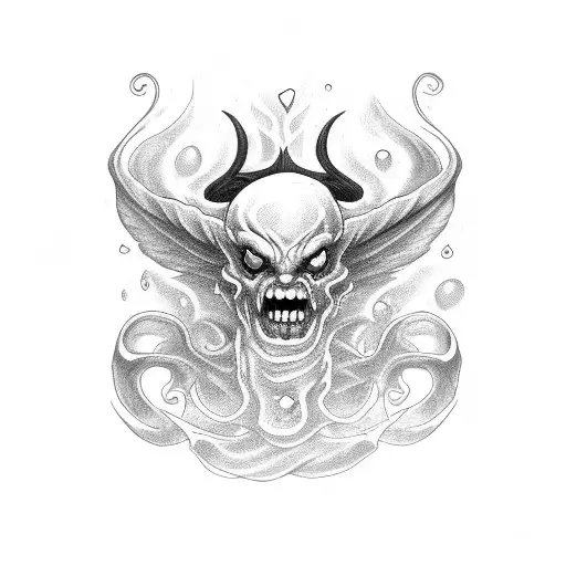 Cute Demon With Hearts