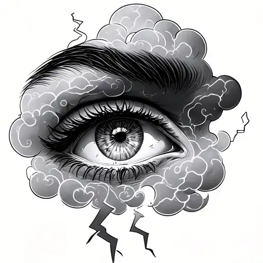 Eye Cloud And Lightning