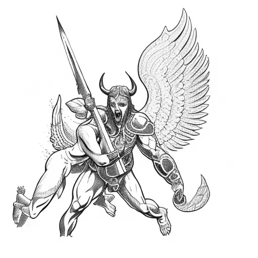 The Devil Fighting An Angel Church