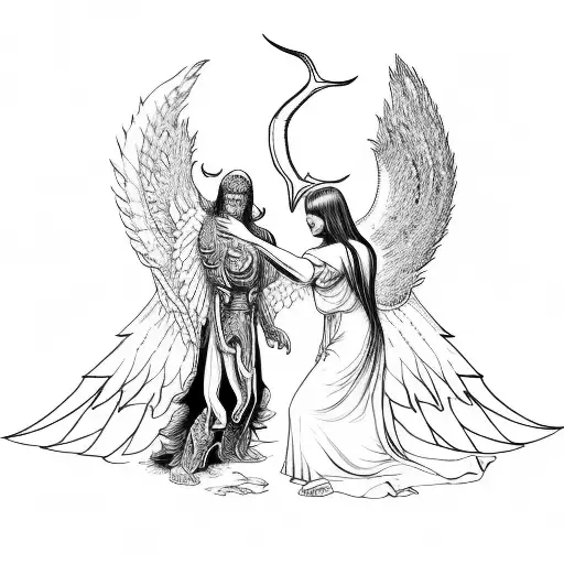 The Devil Fighting An Angel Church