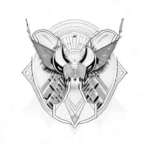 Egyptian Hawk Symmetrical