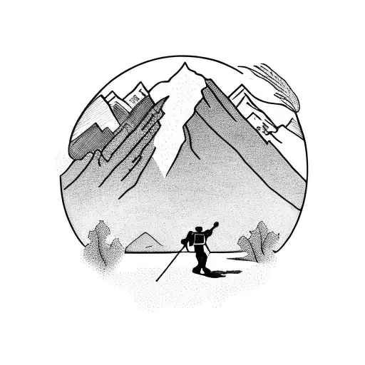 A Hiker Ascending A Mountain Trail With The Finger Lakes In The Background