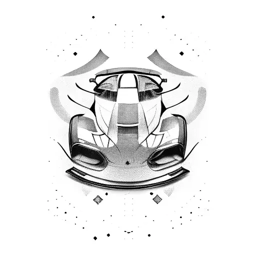 A Sleek And Futuristic Sports Car Speeding Through A Slalom Course