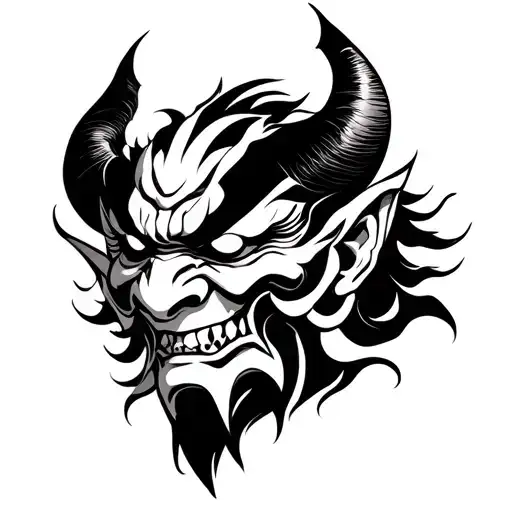 Demon Japanese Oni Face