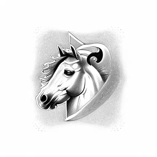 A Majestic Horse Surrounded By A Deck Of Playing Cards