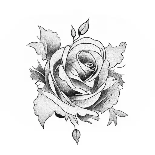 Floral Design With A Silhouette Of A Mother And Child