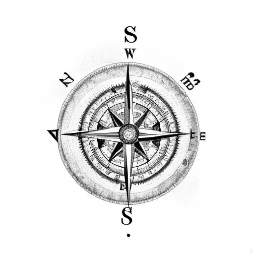 A Compass With A Sea Vibe And Coordinates 44 6 6 N 14 55 28 E