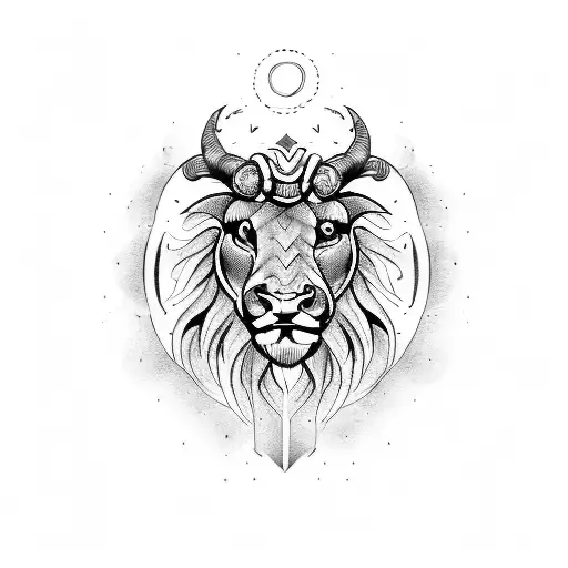 Half Taurus Bull Half Leo Lion
