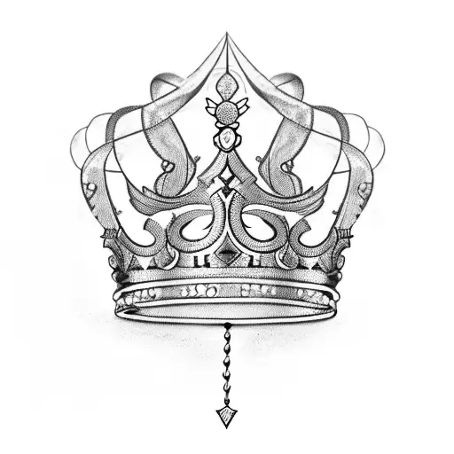 Queen's Crown With Chains Underneath