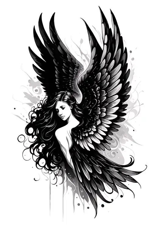 Abstract Angel Wings