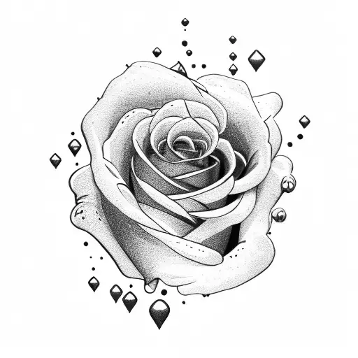 Rose Avec Des Flammes