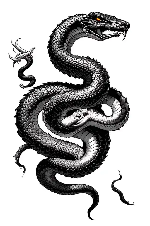 Hercules Defeating The Hydra Snake