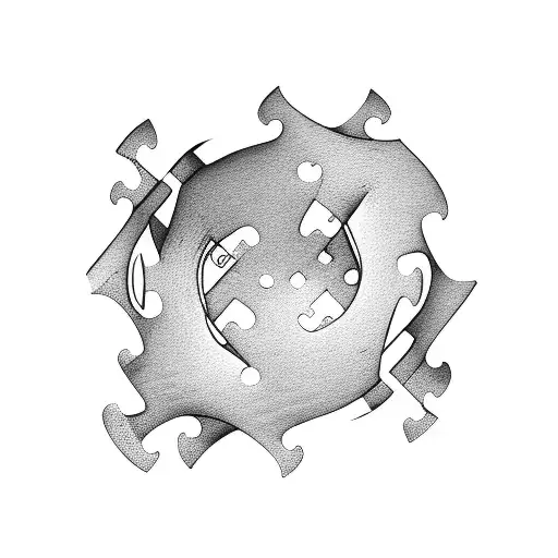 Puzzle Piece On Fire