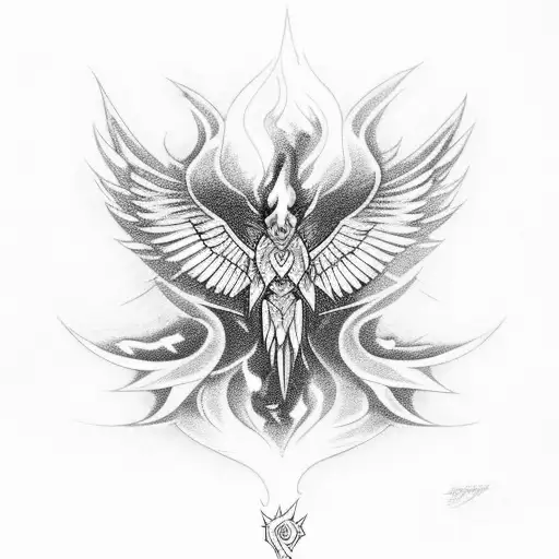 An Arara Wing With Fire Flames