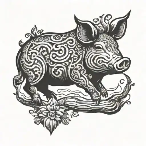 Chinese Zodiac Wood Pig