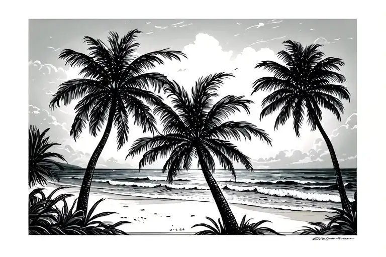 Beach Palm Trees