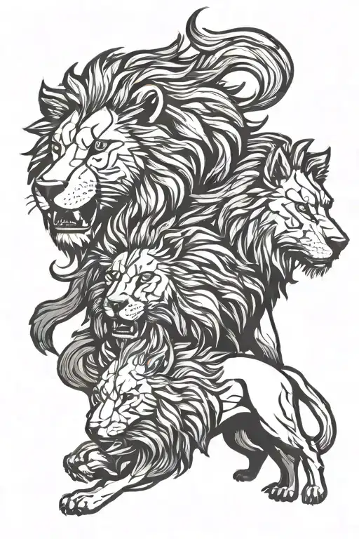 Lion And Wolf