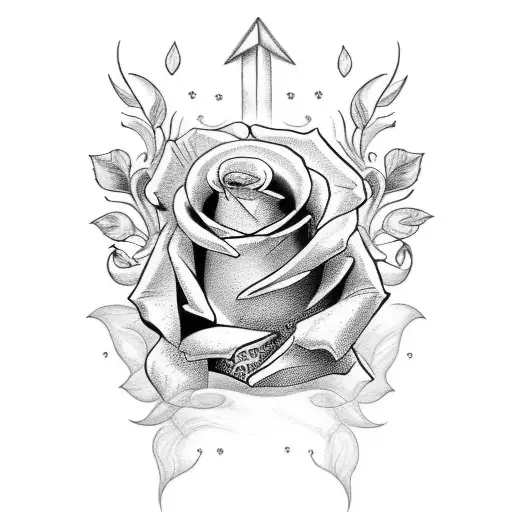 Tattoo Sleeve With Steaven King Black Tower And Roses