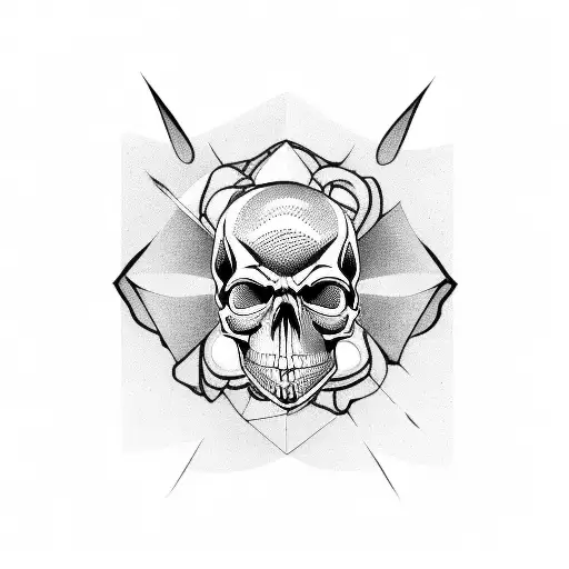 Two Faced Skull Whit A Space In Center