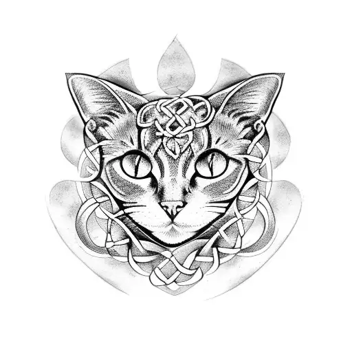 Celtic Cat Head