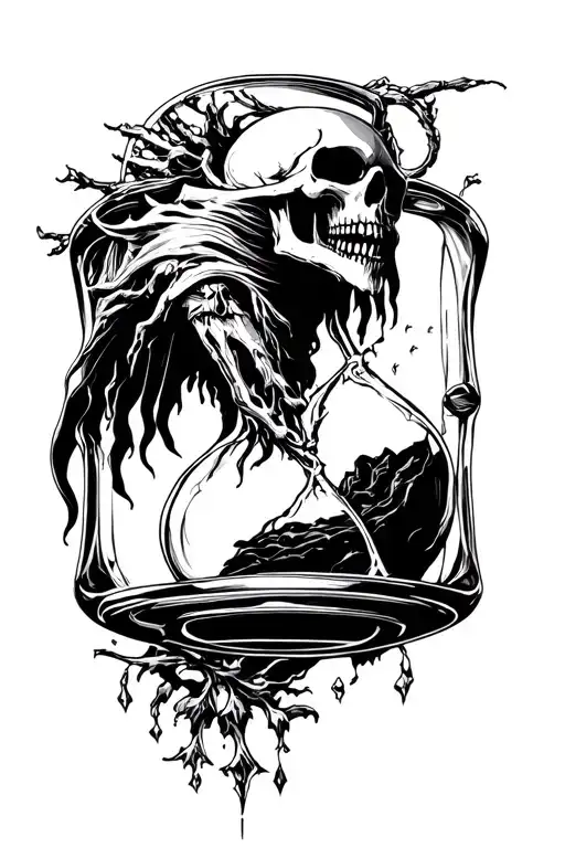 Hour Glass Reaper Silohuette
