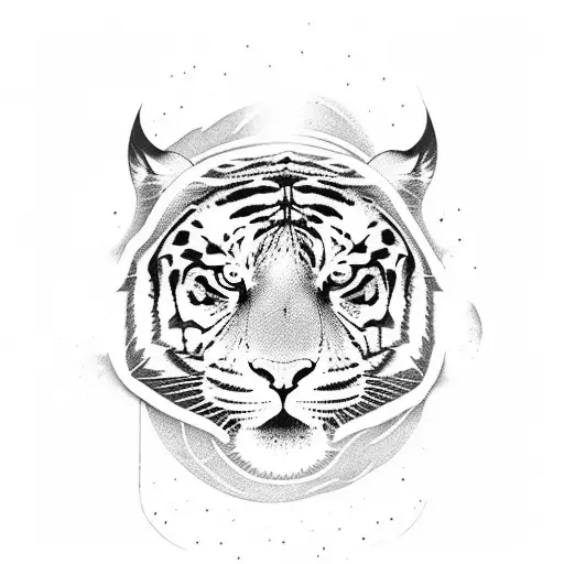 A Skateboarder Doing A Kickflip With A Tiger Roaring In The Background