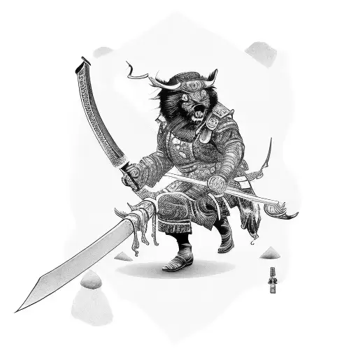 Black And White Katana With The Words Baba Yaga Across The Bottom Perpindicular To The Katana