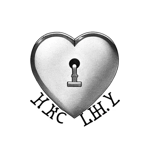 A Heart-shaped Lock With The Initials Of Your Wife And Kids
