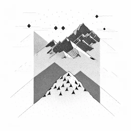 A Majestic Mountain Range With A Hidden Trail For Hiking