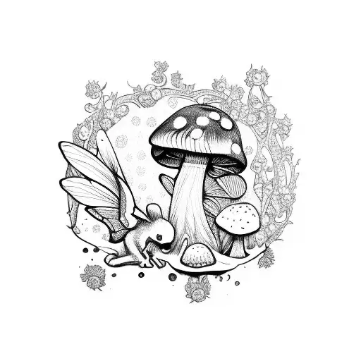 Mushroom With Fairy Wings