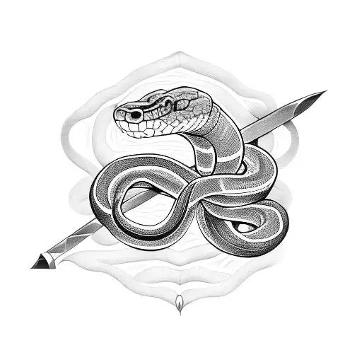 Snake With Sword