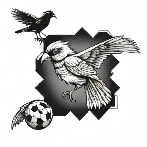 A Football Jersey With A Bird Mascot Incorporated Into The Design