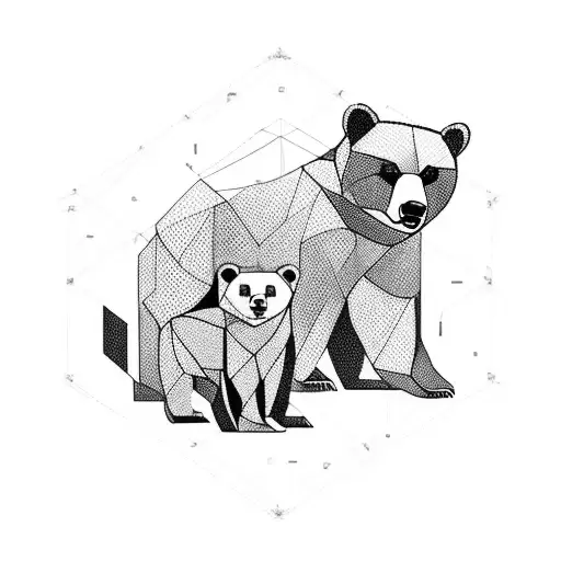 Geometric Bear Family