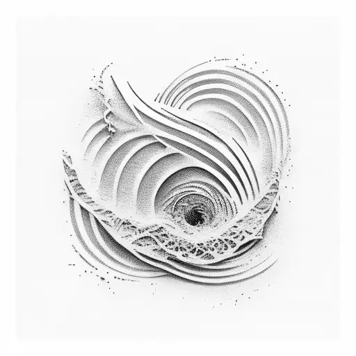 A Wave Formed By Musical Notes Crashing Onto A Sandy Beach