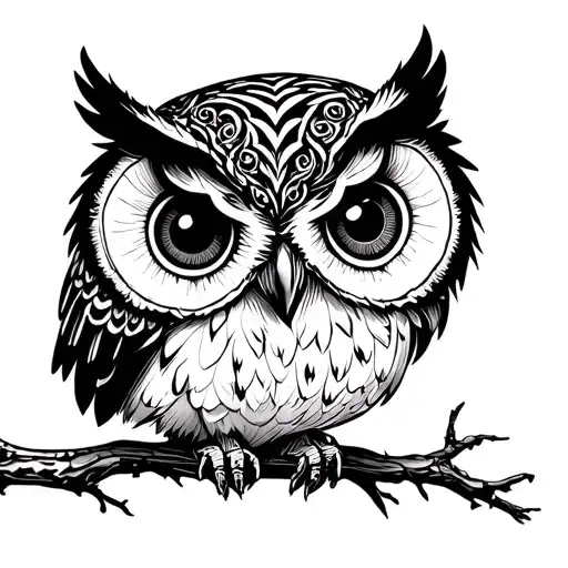 Owl With 3 Eye