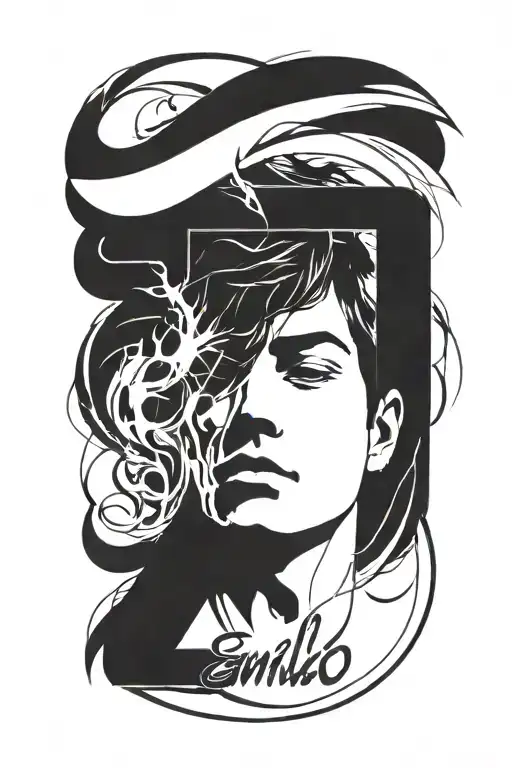 A Minimalist Design Of Emilio Name In A Unique Font