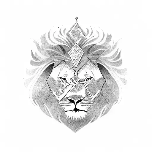 Letter M Together With Lion