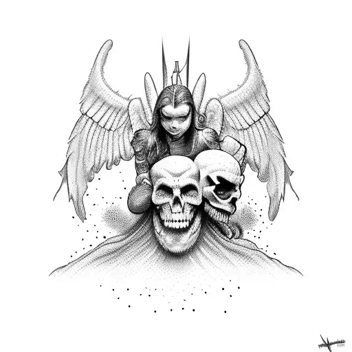 Angel And Devil On The Shoulder